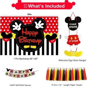 Mickey Mouse Birthday Decorations Bundle